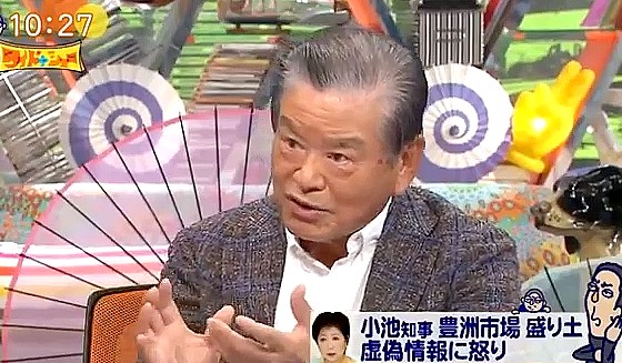 ワイドナショー画像　首都大学東京の理事長でもある川淵チェアマンが豊洲新市場の盛り土問題に「今は犯人探しをする時ではない」　2016年9月18日